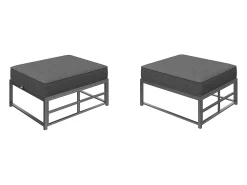 Conjunto de espreguiçadeiras de jardim para 2-4 pessoas, com toldo rebatível, conjunto de sofás de exterior