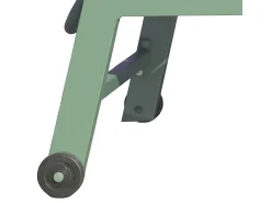 Conjunto de espreguiçadeira e mesa de apoio BARBADOS em textilene verde sálvia - alumínio verde sálvia