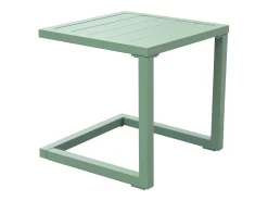 Conjunto de espreguiçadeira e mesa de apoio BARBADOS em textilene verde sálvia - alumínio verde sálvia