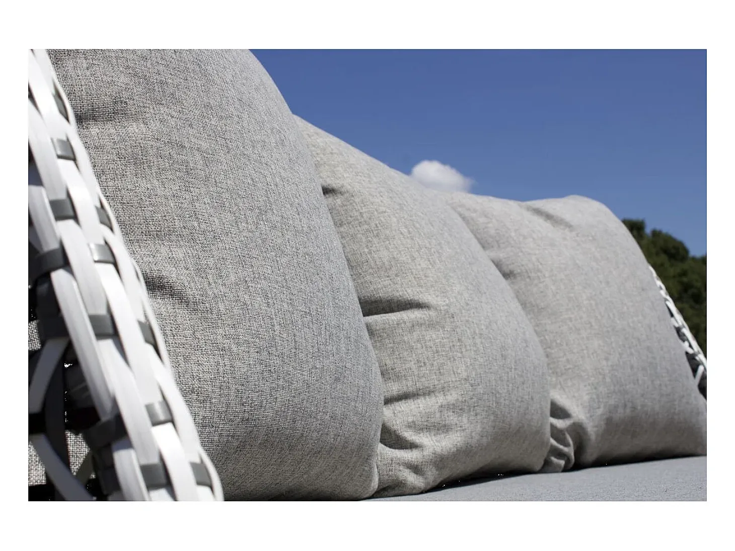 Conjunto de espreguiçadeiras de jardim em alumínio com 4 lugares