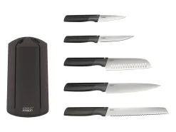 Conjunto de facas Elevate™ em aço inoxidável japonês com bloco de armazenamento giratório