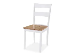 Conjunto de jantar 5 pcs MDF e seringueira branco