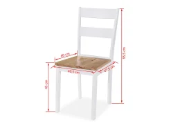 Conjunto de jantar 5 pcs MDF e seringueira branco