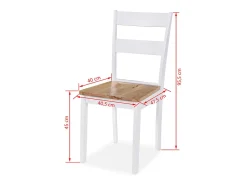 Conjunto de jantar 3 pcs MDF e seringueira branco