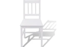 Conjunto de jantar de 5 peças em pinho branco
