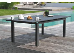 Conjunto de jantar de jardim em alumínio com 6 lugares
