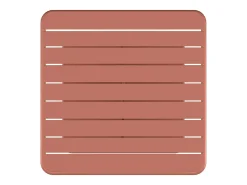 Conjunto de jantar de jardim metal mesa e 2 cadeiras empilháveis terracota MIRMANDE