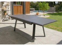 Conjunto de jantar de jardim em alumínio com 4 lugares