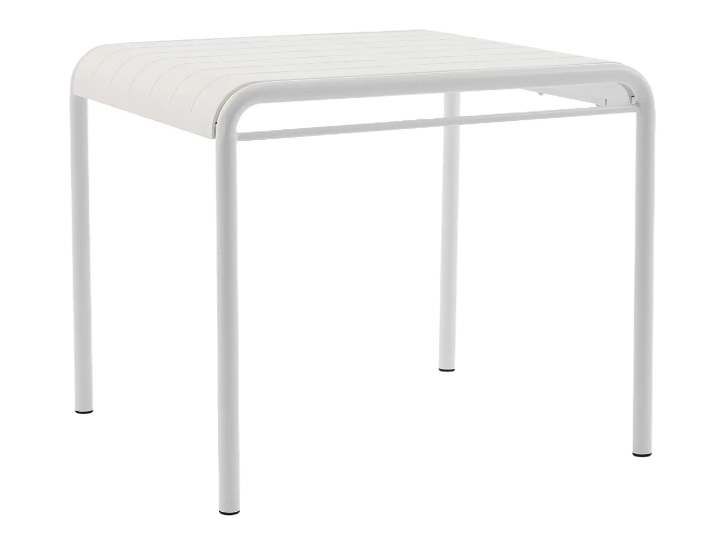 Conjunto de jantar de jardim em polipropileno - uma mesa C.90 cm e 4 cadeiras empilháveis - Verde cáqui - MOAH de MYLIA