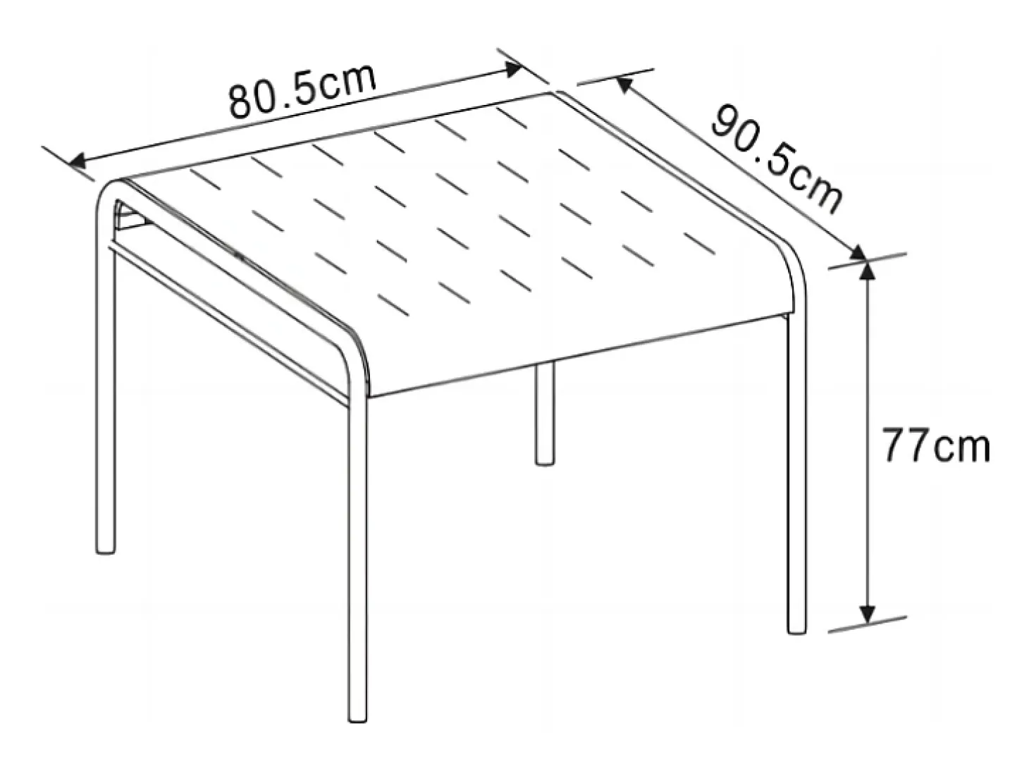 Conjunto de jantar de jardim em polipropileno - uma mesa C.90 cm e 4 cadeiras empilháveis - Verde cáqui - MOAH de MYLIA