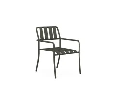 Conjunto de jantar de jardim metal: mesa C160 cm e 6 cadeirões cinza antracite - BIRMOS