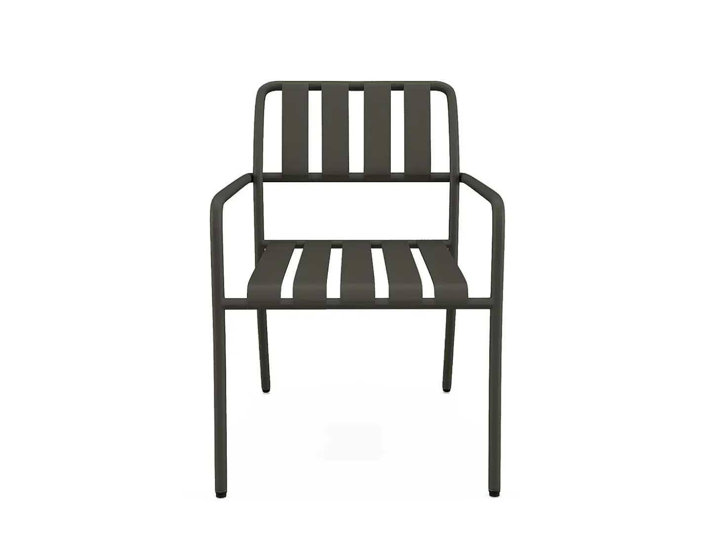 Conjunto de jantar de jardim metal: mesa C160 cm e 6 cadeirões cinza antracite - BIRMOS