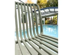 Conjunto de jantar de jardim em alumínio com 4 lugares