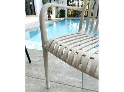Conjunto de jantar de jardim em alumínio com 4 lugares