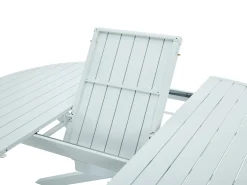 Conjunto de jantar de jardim alumínio: uma mesa extensível + 4 cadeirões - YOHA de MYLIA