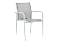 Conjunto de jantar de jardim alumínio: uma mesa extensível + 4 cadeirões - YOHA de MYLIA