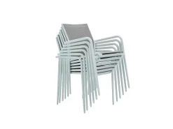 Conjunto de jantar de jardim alumínio: uma mesa extensível + 4 cadeirões - YOHA de MYLIA