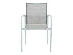 Conjunto de jantar de jardim alumínio: uma mesa extensível + 4 cadeirões - YOHA de MYLIA