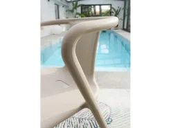 Conjunto de jantar de jardim em alumínio de 6 lugares