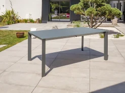 Conjunto de jantar de jardim de 8 lugares em alumínio