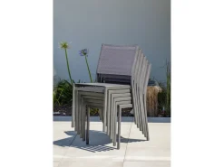 Conjunto de jantar de jardim em alumínio com 8 lugares