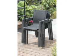 Conjunto de jantar de jardim em alumínio com 8 lugares