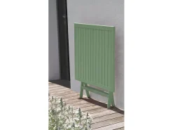 Conjunto de Jantar de Jardim em Alumínio para 2 Pessoas na Cor Verde