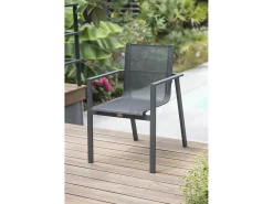 Conjunto de jantar de jardim em alumínio para 8 pessoas