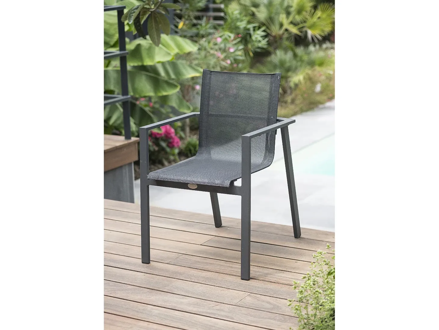 Conjunto de jantar de jardim em alumínio para 8 pessoas