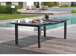 Conjunto de jantar de jardim em alumínio para 8 pessoas