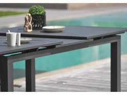 Conjunto de jantar de jardim em alumínio para 12 pessoas