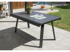 Conjunto de jantar de jardim em alumínio com 8 lugares