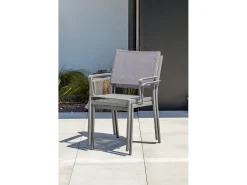 Conjunto de jantar de jardim em alumínio com 8 lugares