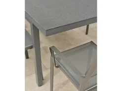 Conjunto de jantar de jardim em alumínio com 8 lugares