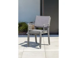 Conjunto de jantar de jardim em alumínio com 8 lugares