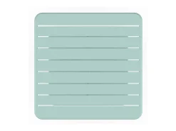 Conjunto de jantar de jardim metal mesa e 2 cadeiras empilháveis verde amêndoa MIRMANDE