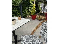 Conjunto de jantar de jardim de 2 lugares Conjunto de jantar de jardim de 2 lugares em aço com tampo em HPL - azul