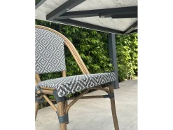 Conjunto de jantar de jardim de 2 lugares Conjunto de jantar de jardim de 2 lugares em aço com tampo em HPL - azul