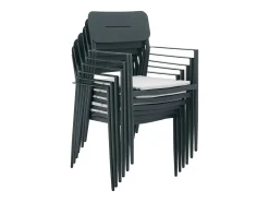 Conjunto de jantar de jardim alumínio 6 lugares antracite LOTTYS de MYLIA