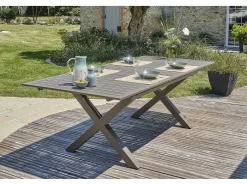 Conjunto de jantar de jardim em alumínio com 8 lugares