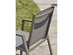 Conjunto de jantar de jardim em alumínio com 8 lugares