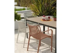 Conjunto de jantar de jardim em alumínio com 6 lugares