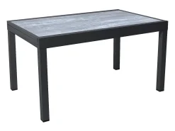 Conjunto de jantar de jardim em alumínio extensível "Lagos" - 140/280 x 90 x 76 cm - 8 lugares - Cinzento claro