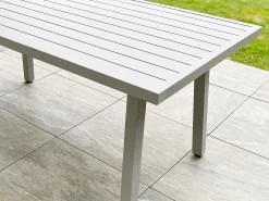 Conjunto de jantar de jardim em alumínio com 9 lugares