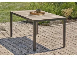 Conjunto de jantar de jardim em alumínio de 6 lugares