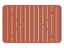 Conjunto de jantar dobrável de jardim em metal: 1 mesa L.110 cm + 2 bancos - Terracotta - MIRMANDE da MYLIA