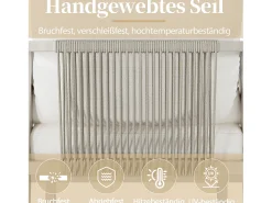 Conjunto de jantar para jardim com 4 lugares - com mesa + 4 cadeiras - estrutura em tubo de aço galvanizado - cáqui + bege