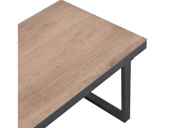 Conjunto de jardim - 6 lugares - conjunto de canto, sofá + mesa de centro + descanso para pés, em aço