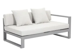 Conjunto de jardim em alumínio com sofá de canto e mesa de centro - Taupe - MOLOKAI da MYLIA