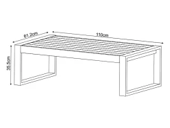 Conjunto de jardim em alumínio com sofá de canto e mesa de centro - Taupe - MOLOKAI da MYLIA